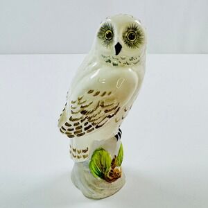 Vintage Snowy Owl Figurine Crown Staffordshire Linley Adams England Bone China